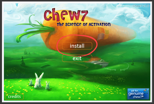 Активация Windows 7 в Chew7